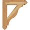 Ekena Millwork Funston Arts and Crafts Rough Sawn Bracket w/ Offset Brace, Western Red Cedar, 6"W x 22"D x 26"H BKT0604X22X26FST03RWR - alternate 2